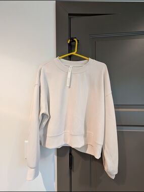 lululemon athletica Cropped Crewneck Sweatshirt - Light Beige